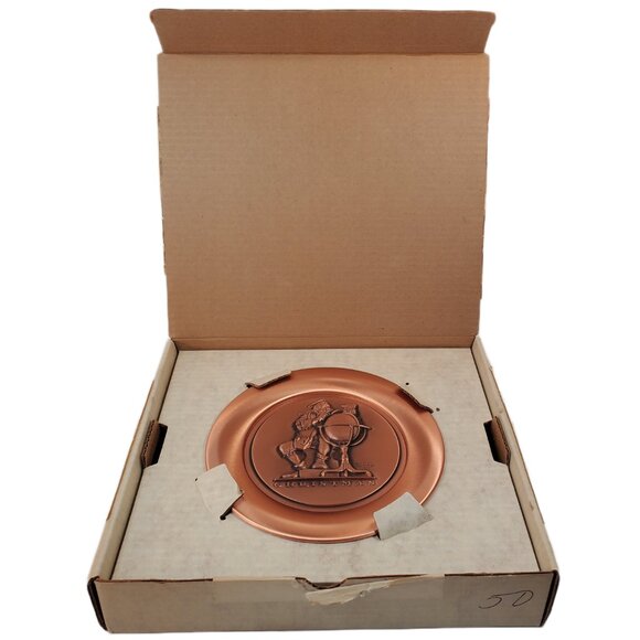 VTG Norman Rockwell Copper Collector Plate "Santa" Limited Edition. 1981 COA - Picture 7 of 8